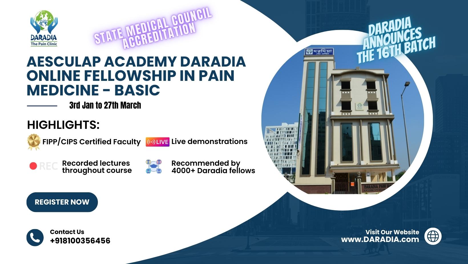 Pain Medicine Courses : Daradia - The Pain Hospital